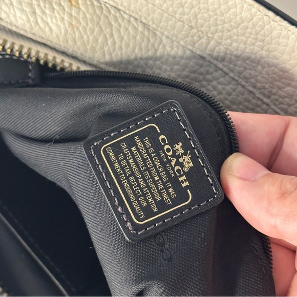 Coach Rare Color Block Swagger 27 Pebble Leather Chain Strap Shoulder Bag - Picture 14 of 14